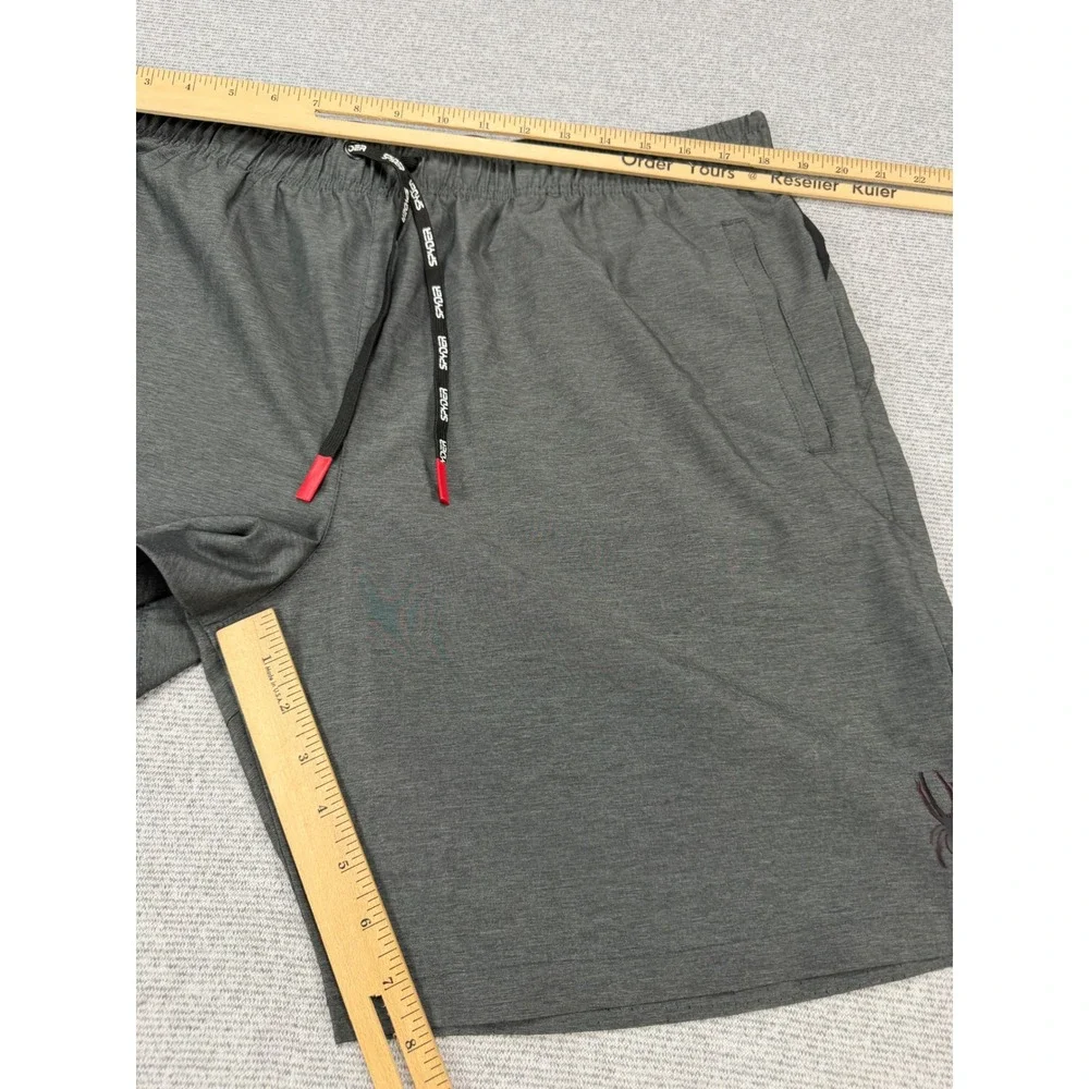 Spyder Active Mens XL Gray ProWeb Athletic Training Gym Shorts SPM513